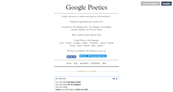 Desktop Screenshot of googlepoetics.com